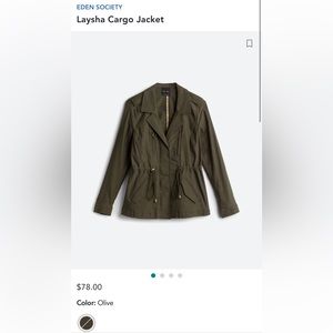 EDEN SOCIETY Laysha Cargo Jacket. Size XL